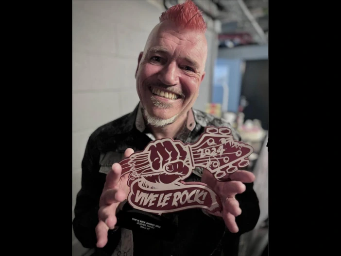 Spike with Vive Le Rock Award